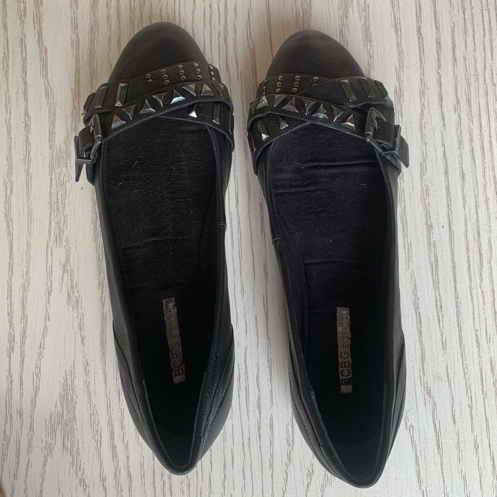 BCBG Black Studded Flats